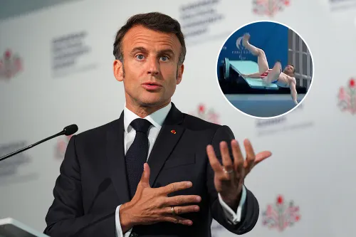 «Крови было немного». Французский прыгун рухнул на глазах Макрона