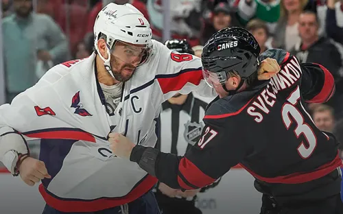 «Овечкин первым скинул краги». Российские звёзды НХЛ устроили побоище в плей-офф