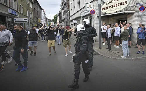 Пьяные англичане схлестнулись с немцами. Вмешаться в мордобой пришлось спецназу