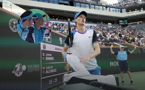 Пополнение в фан-клубе Синнера. Итальянец заставил покраснеть девушку, подающую мячи