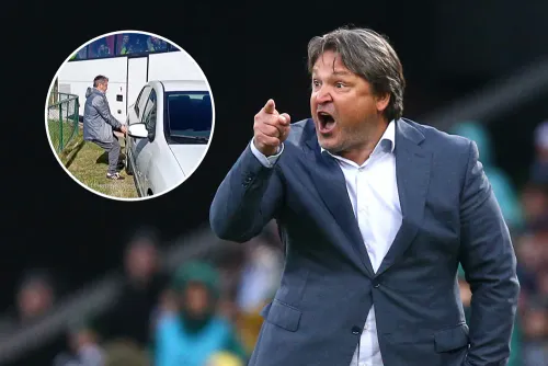 Евсеев – русский богатырь. Руками убрал машину с дороги клубного автобуса