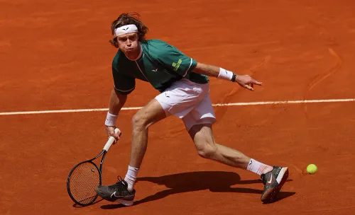 Великий и могучий побудил Рублёва на камбэк. После психа он отыграл пять очков на тай-брейке